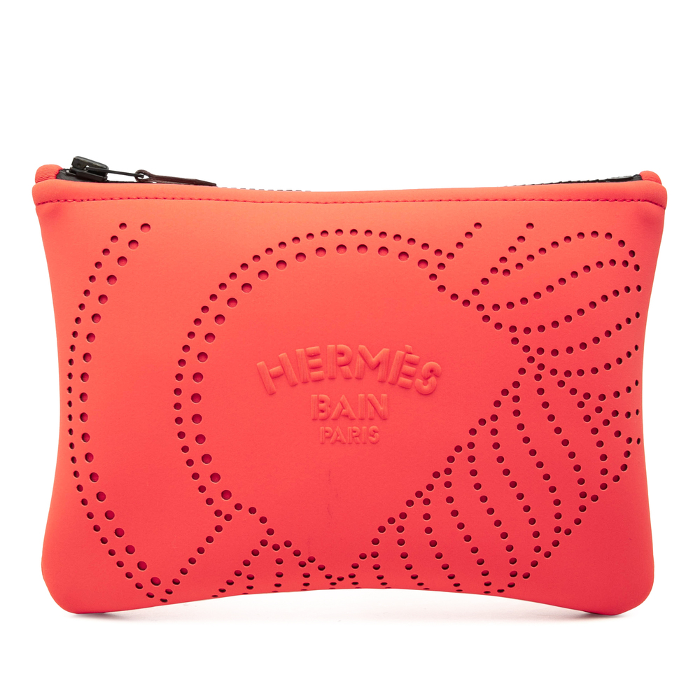 Pre-Loved Hermes Small Perforated Nylon Neobain Canoe H Case